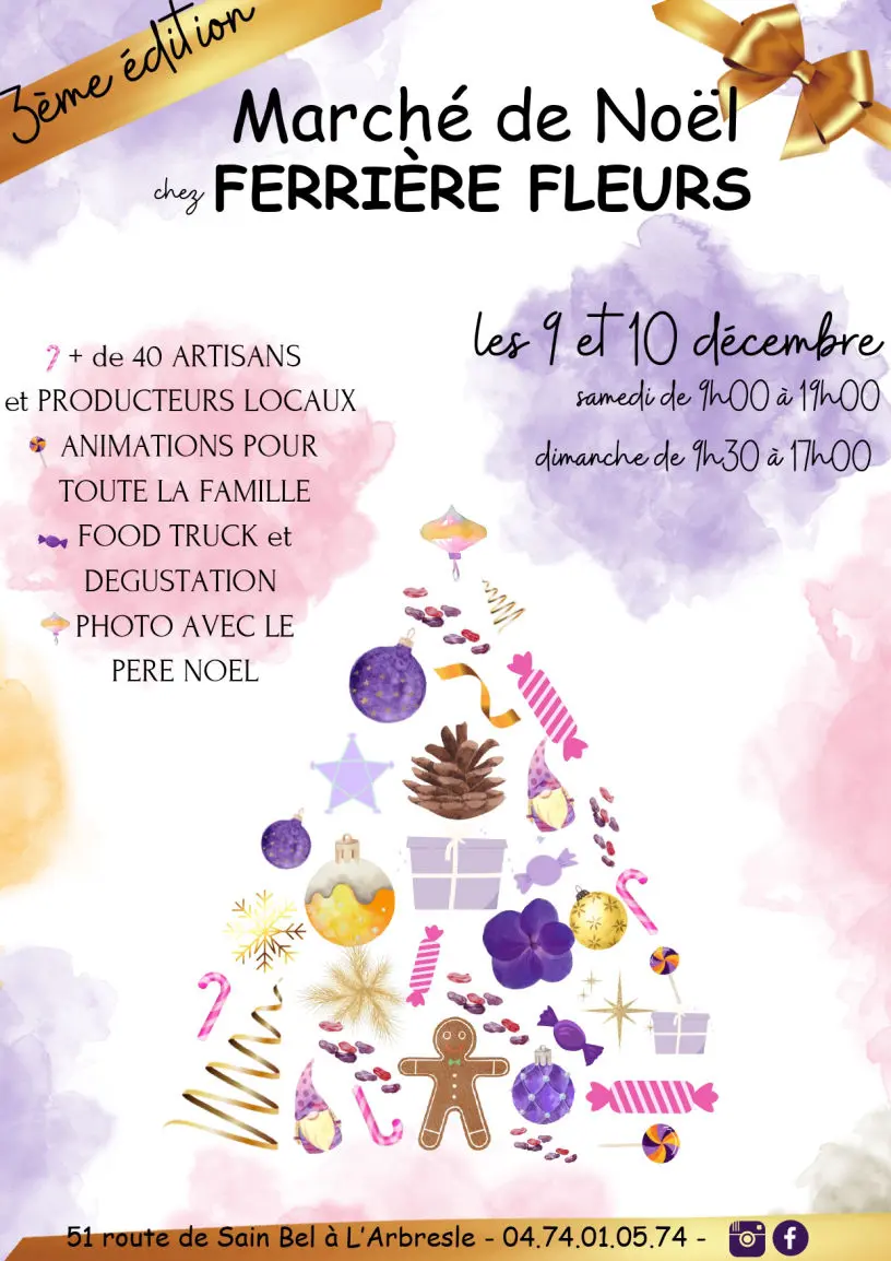 marché de Noel ferrière fleurs