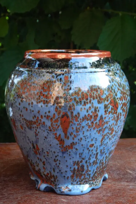 vase émail goutte d'huile